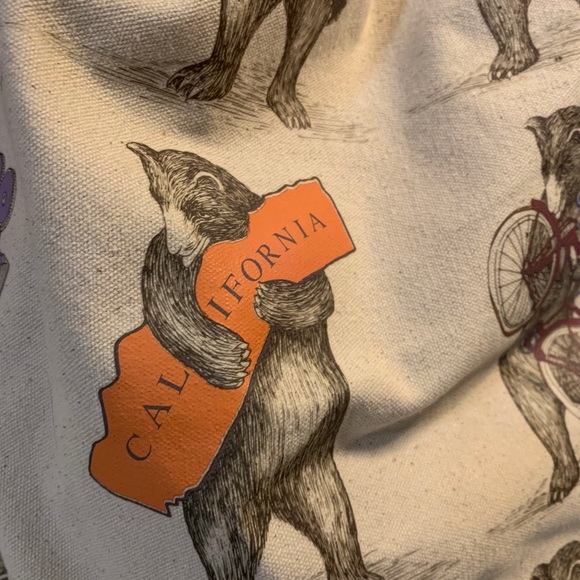 CA BEARS Sling Backpack Canvas California Souvenir Sports Travel SF Mercantile - Picture 2 of 16